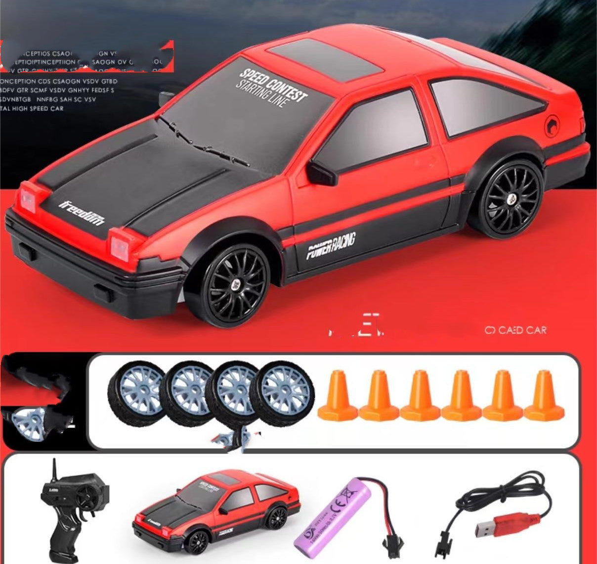 RC Drift Car 4WD – GTR/AE86 Modell mit Fernsteuerung