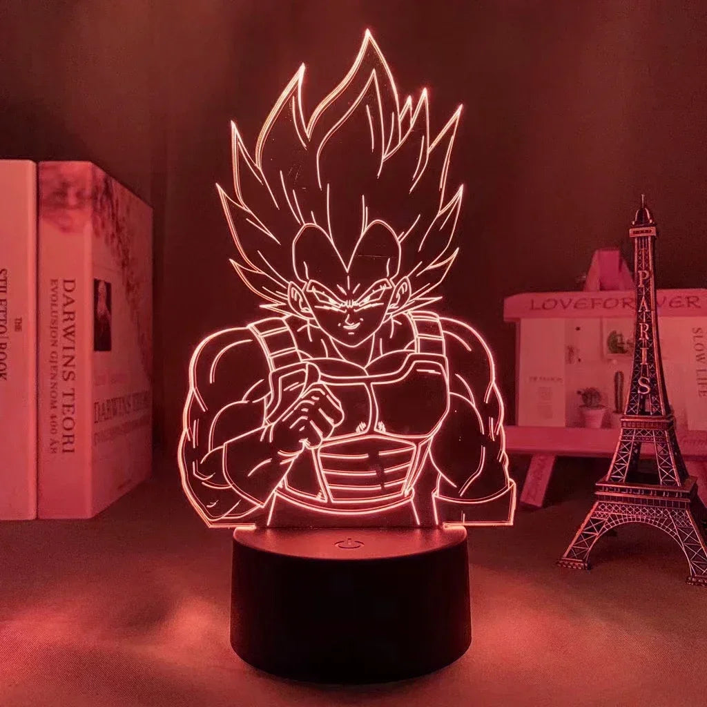 Anime Dragon Ball Z 3D Led Night Light Goku Vegeta Action Figures Table Lamp Birthday&Christmas Gifts for Children Bedroom Decor