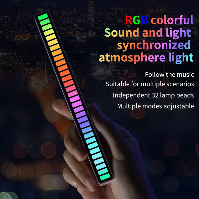 Dynamic RGB Sound Control Light Bar