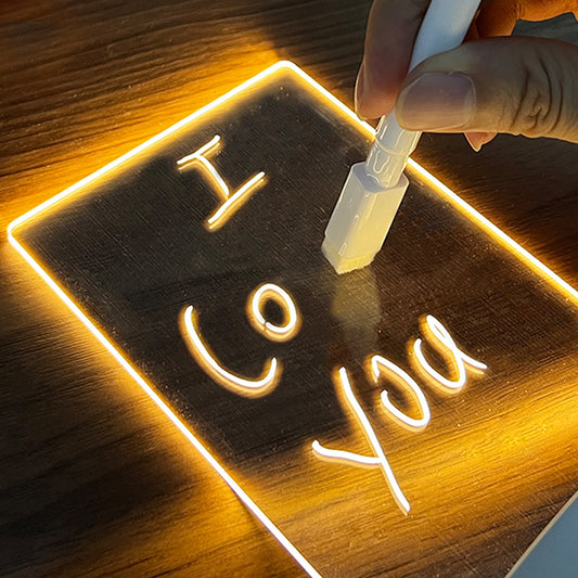 LED Note Board – USB Light Message Lamp with Pen